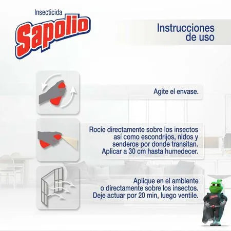 1301 🛡️ SAPOLIO Insecticida Mata Todo Spray 360 ml