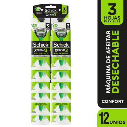166-1 🔵 Schick Xtreme3 Piel Sensible