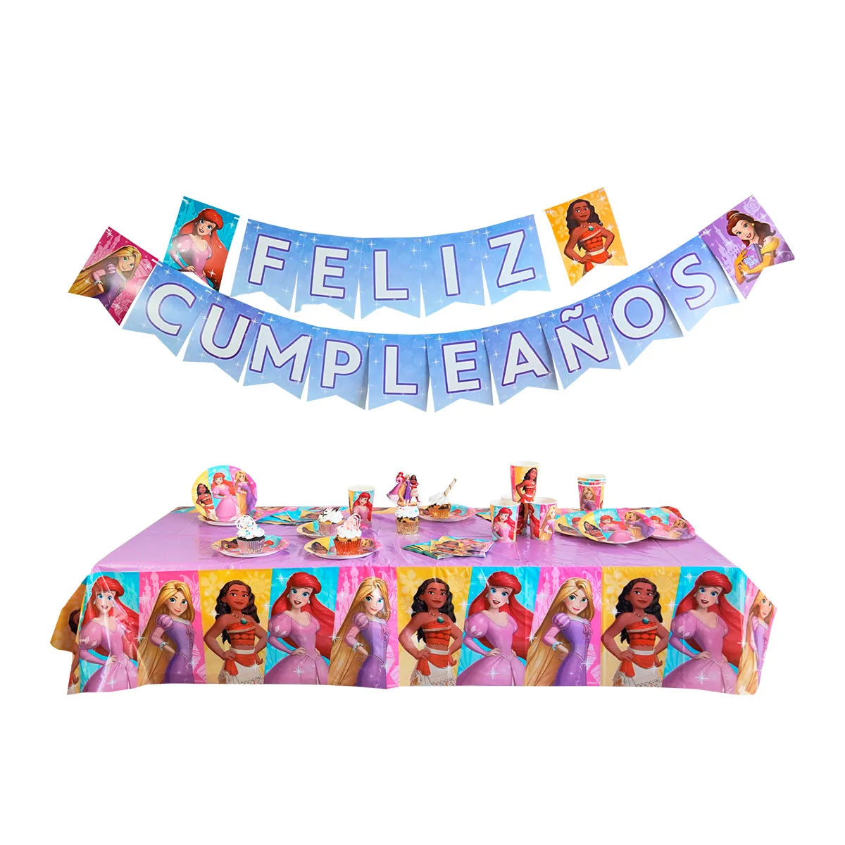 1371-5 👑 Kit Cumpleaños Primavera Princesas