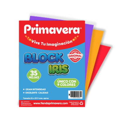 1346-1 📒 Block Iris Primavera 35 Hojas – Tamaño Carta