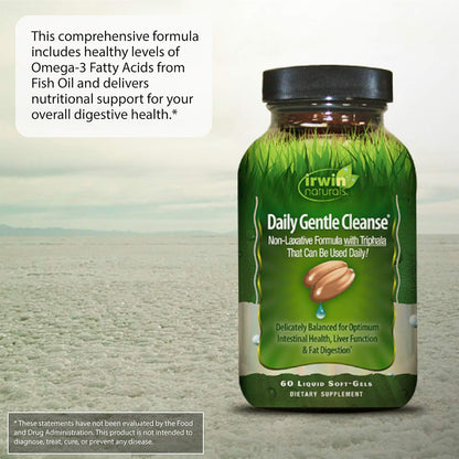 Daily Gentle Cleanse - Non-Laxative Formula with Triphala - 60 Liquid Softgels