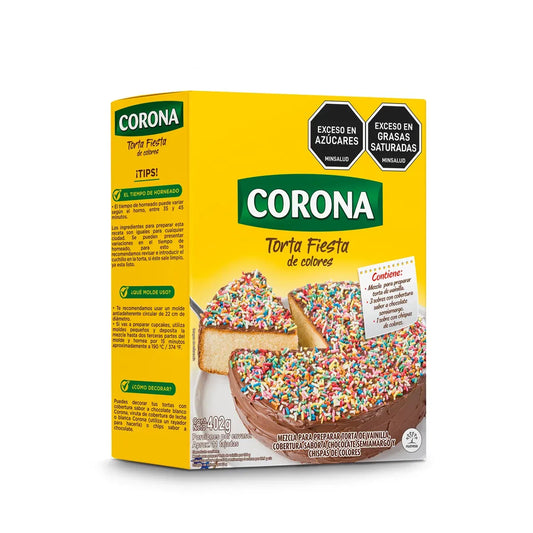 Mezcla Lista Torta Fiesta de Colores Corona x 402g - N22435