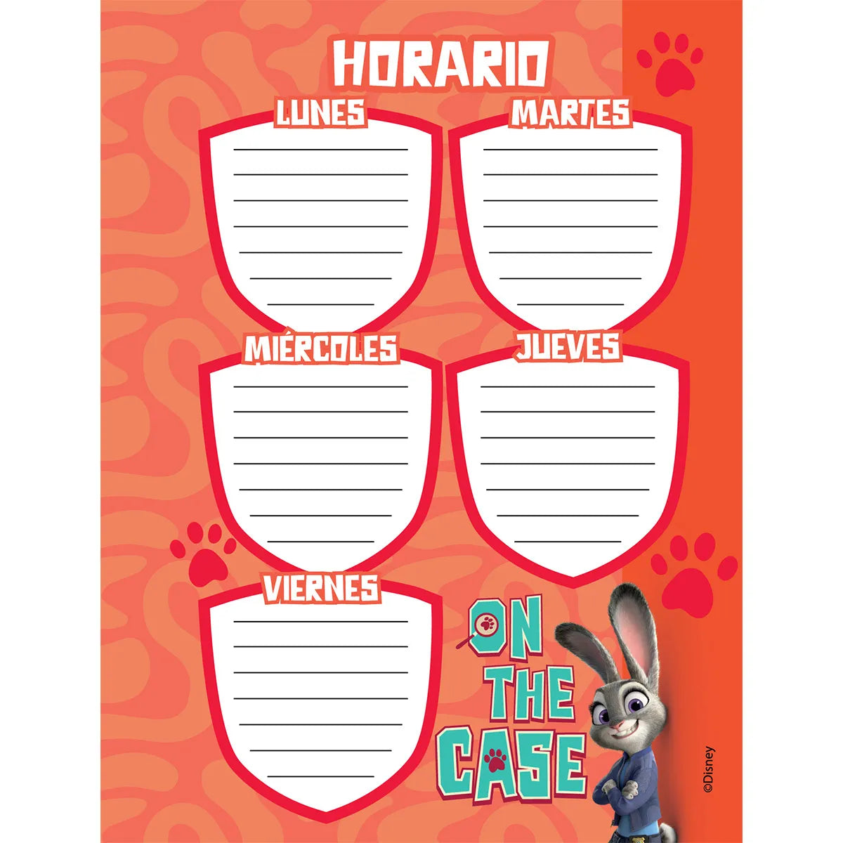 1353-23 🦊🌿 Cuaderno Cosido Primavera Zootopia – Wilde