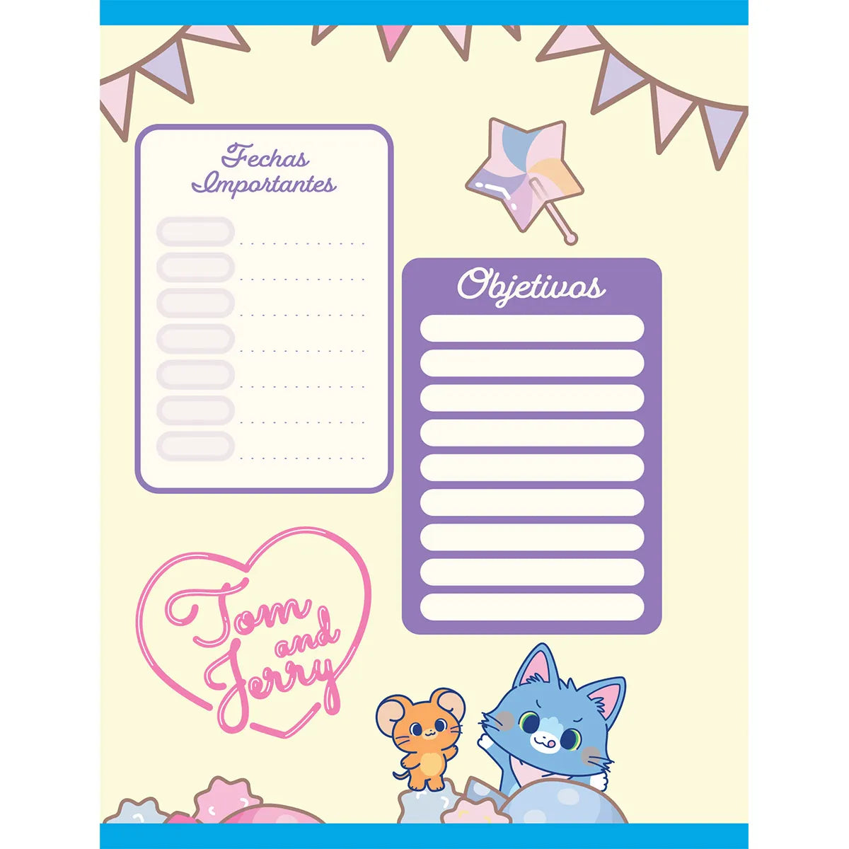1353-10 🍬 Cuaderno Cosido Primavera Tom & Jerry Gokko Shall We Share Sweets