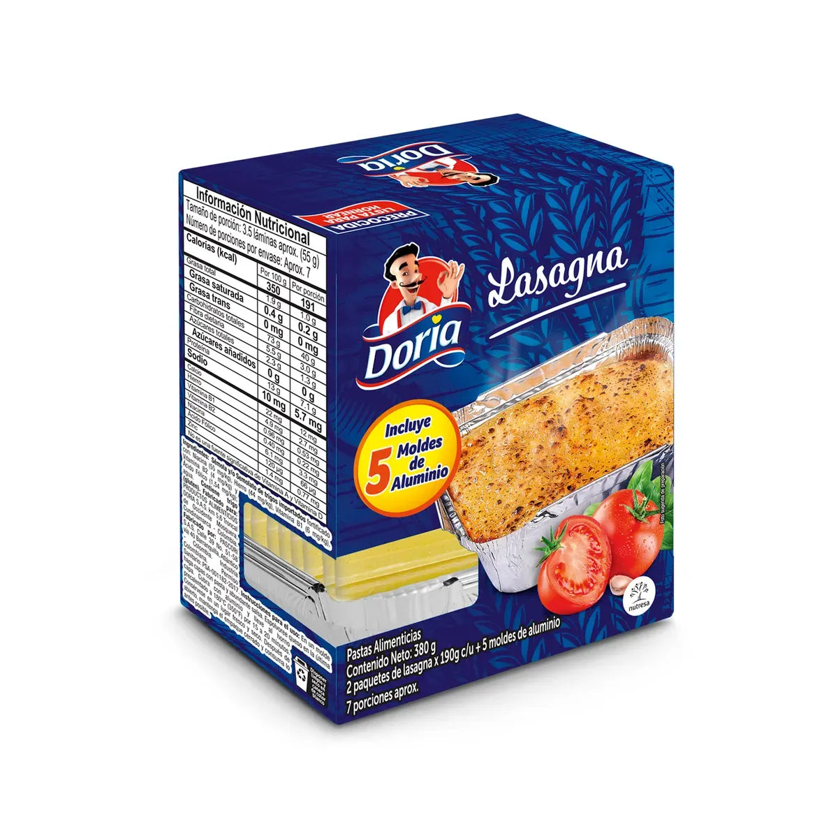 Pasta Precocida para Lasagna Doria x 380g - N23445