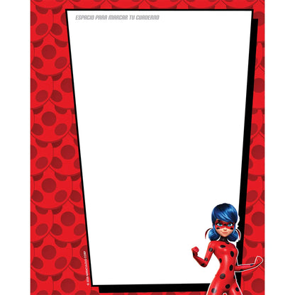 1353-3 🐞 Cuaderno Cosido Ladybug Be Your Own hero! 100 Hojas Cuadros