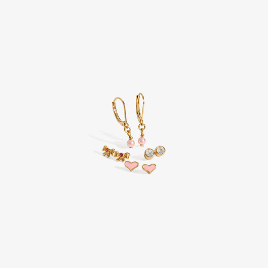 Set Aretes Lazo Cristal