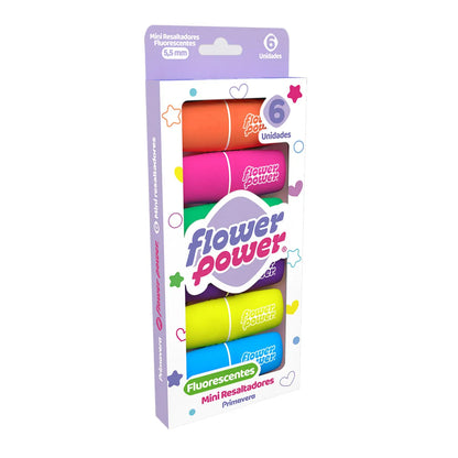 13310-1 Mini Resaltadores Fluorescentes Flower Power X 6 – PRIMAVERA