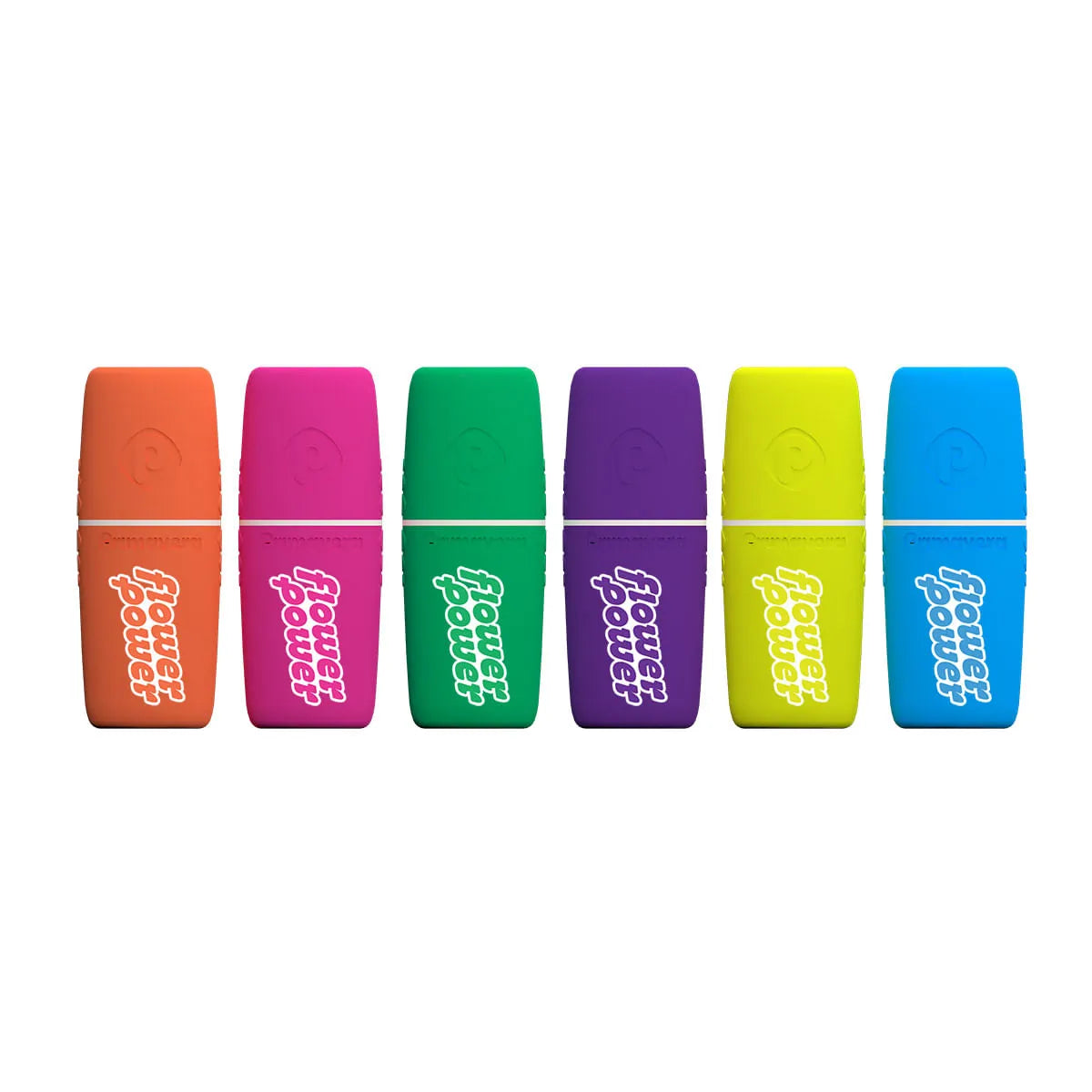 13310-1 Mini Resaltadores Fluorescentes Flower Power X 6 – PRIMAVERA