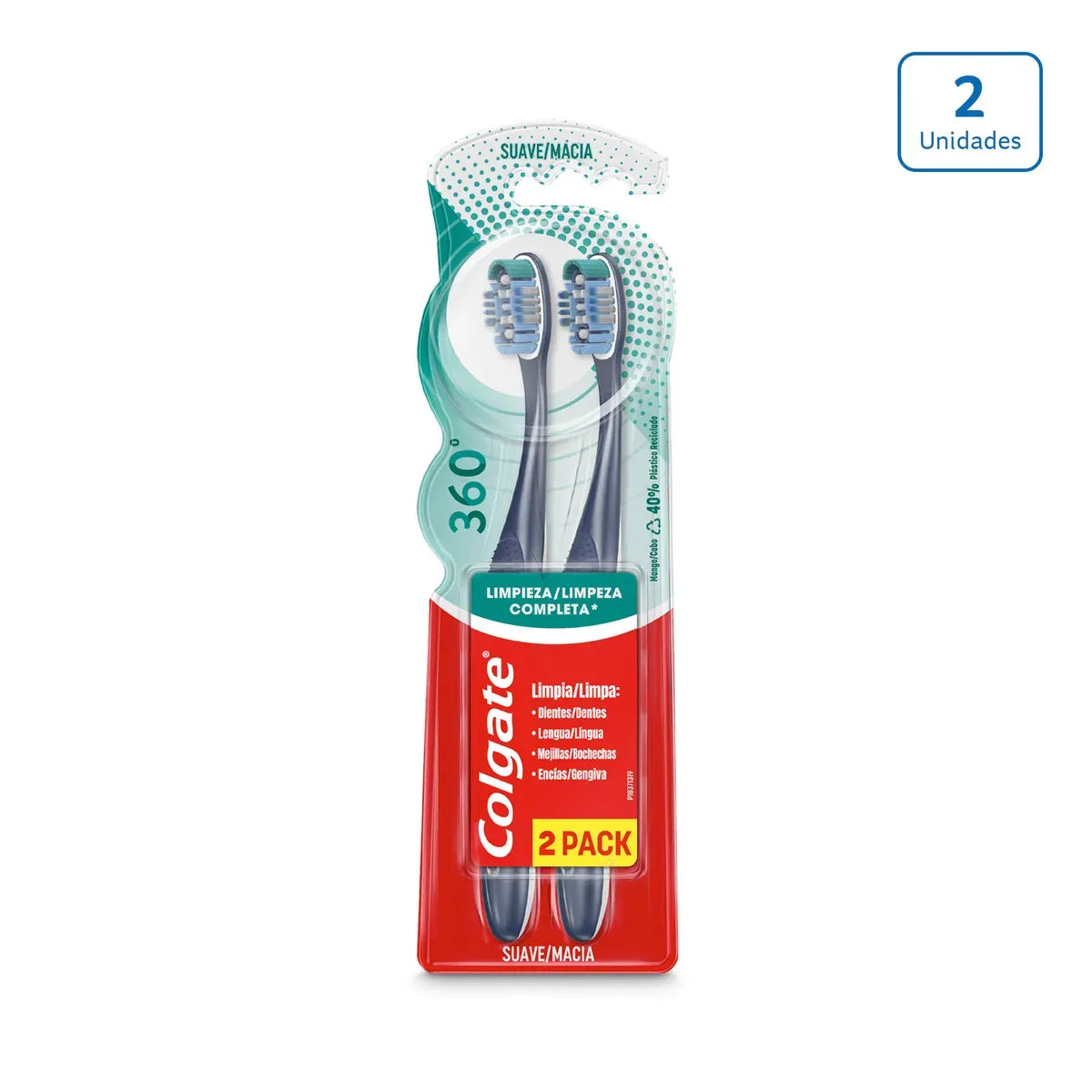 Cepillo Colgate 360 x 2 unds+ Crema Dental Colgate Total 12 x 75ml - N26523