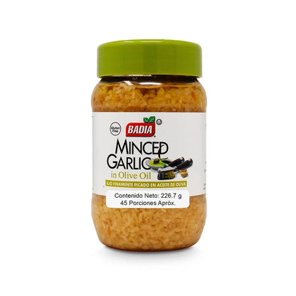Ajo finamente picado en aceite de oliva Badia x 226.7g - N  27776