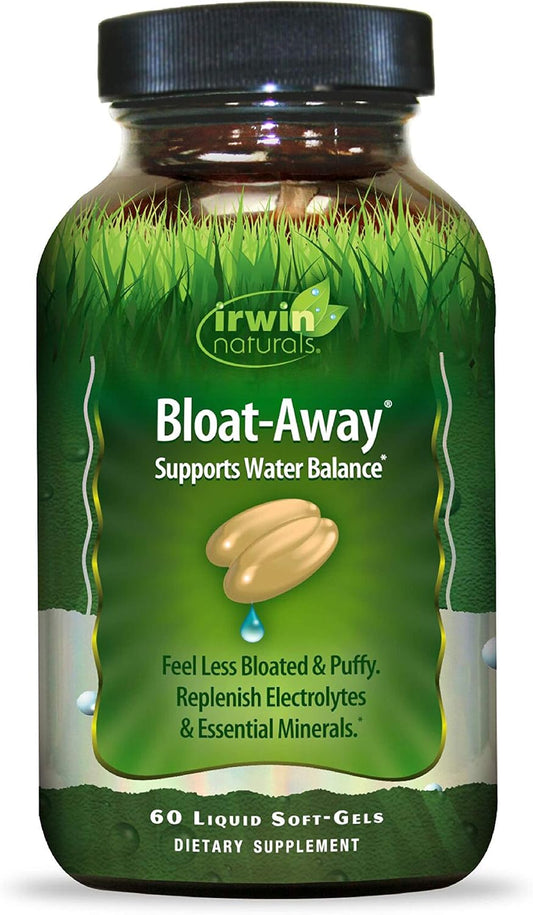 Bloat-Away - Water Balance Support - Replenish Electrolytes & Essential Minerals - 60 Liquid Soft-Gels