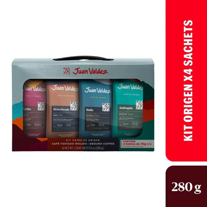 1099-1 Kit Café Origen Juan Valdez - Molido x 4 Sachets