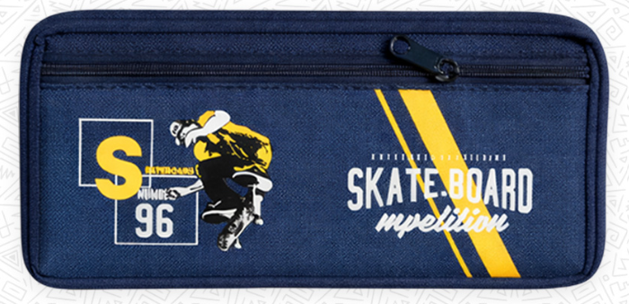 13101-3 🛹🎒 CARTUCHERA GRAFITOS SKATE BOARD  VOYAGE – 2 CIERRES (Modelos 912  954)