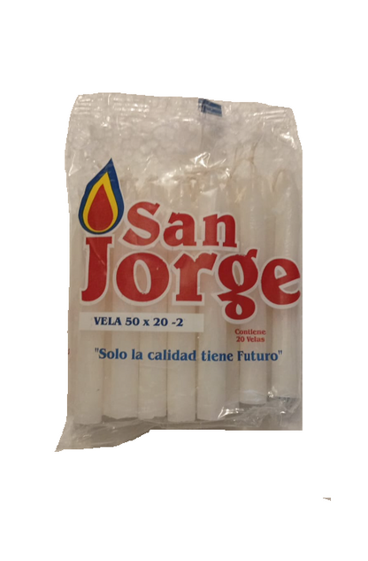 129-1 🕯️ Vela Blanca San Jorge
