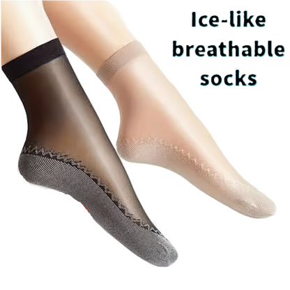 6321 ✨ Calcetines Tobilleros Transparentes de Encaje para Mujer -T12-02
