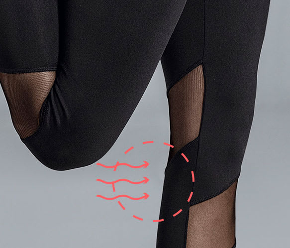 Legging de control con mallas transpirables en piernas - 195509