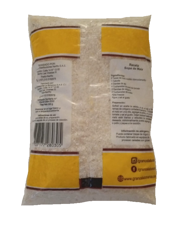 10159-1 🌽 Maíz Molido Blanco Bonanza 500g