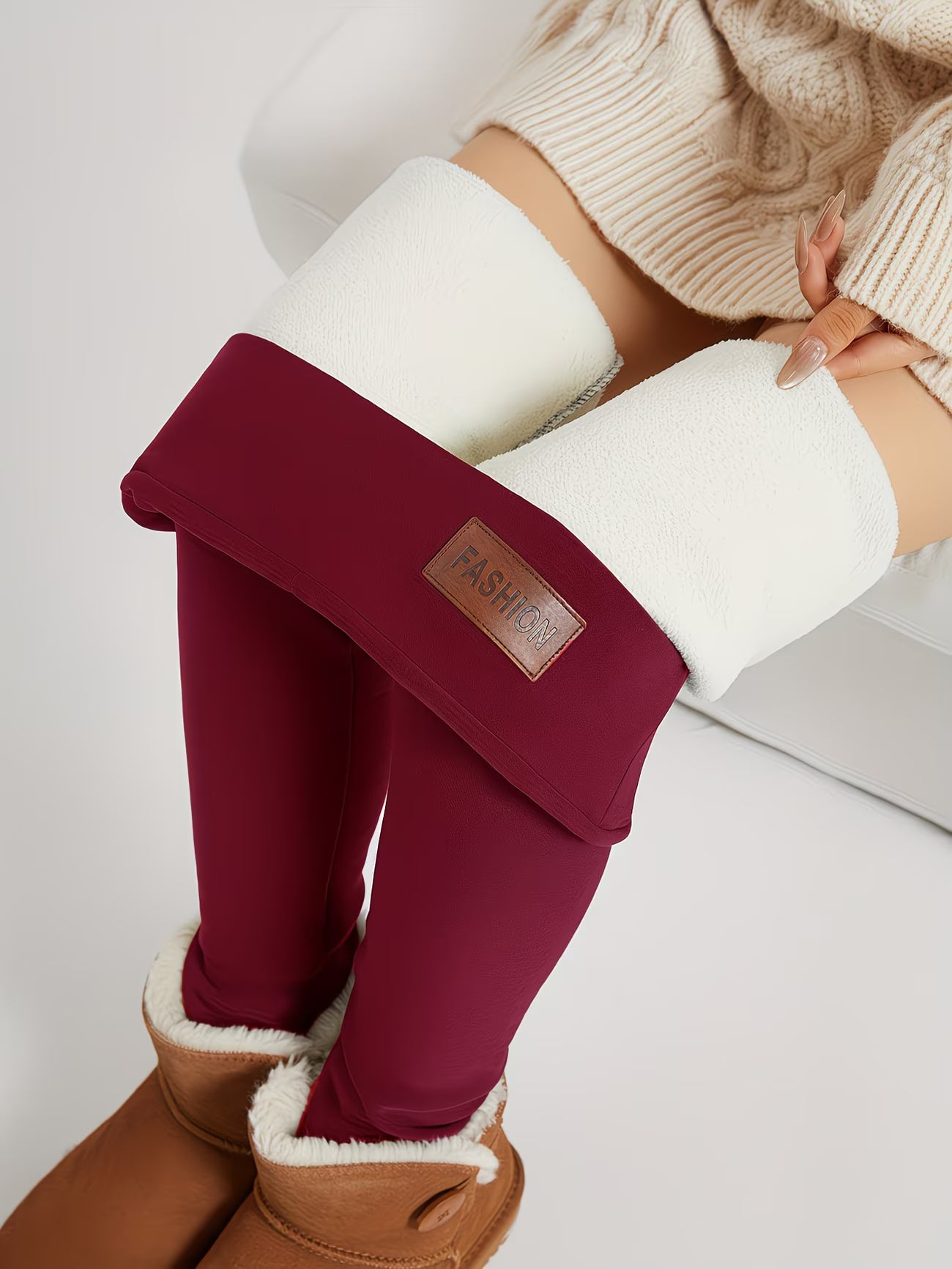 6864 🔥 PANTALONES TÉRMICOS DE FORRO POLAR PARA MUJER 🖤