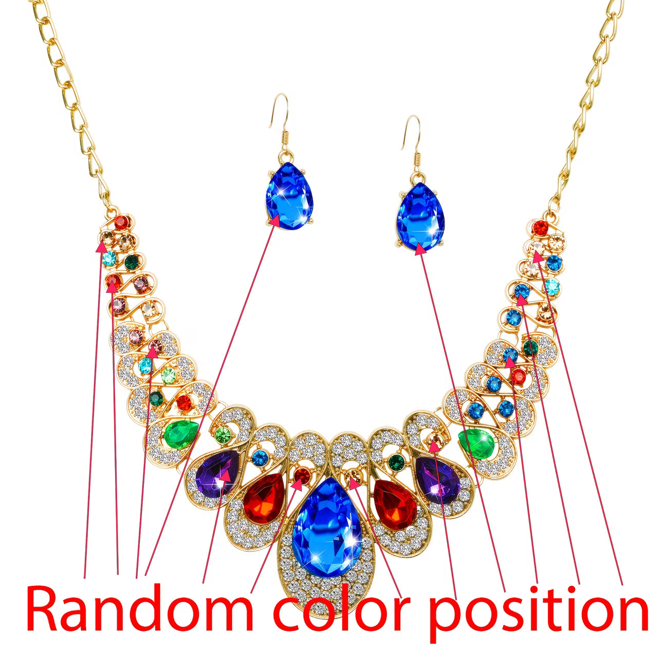 5153 ✨ Conjunto de Joyas Multicolor con Strass Brillantes - T18-04