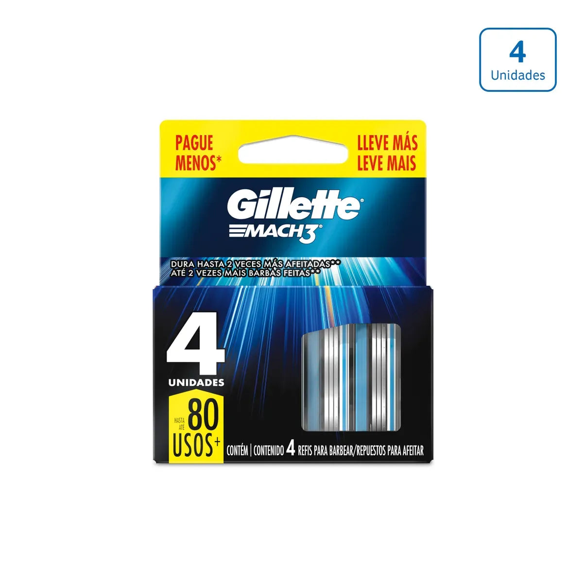 30685 🪒 Repuesto Gillette Mach3 – Pack x4 unidades