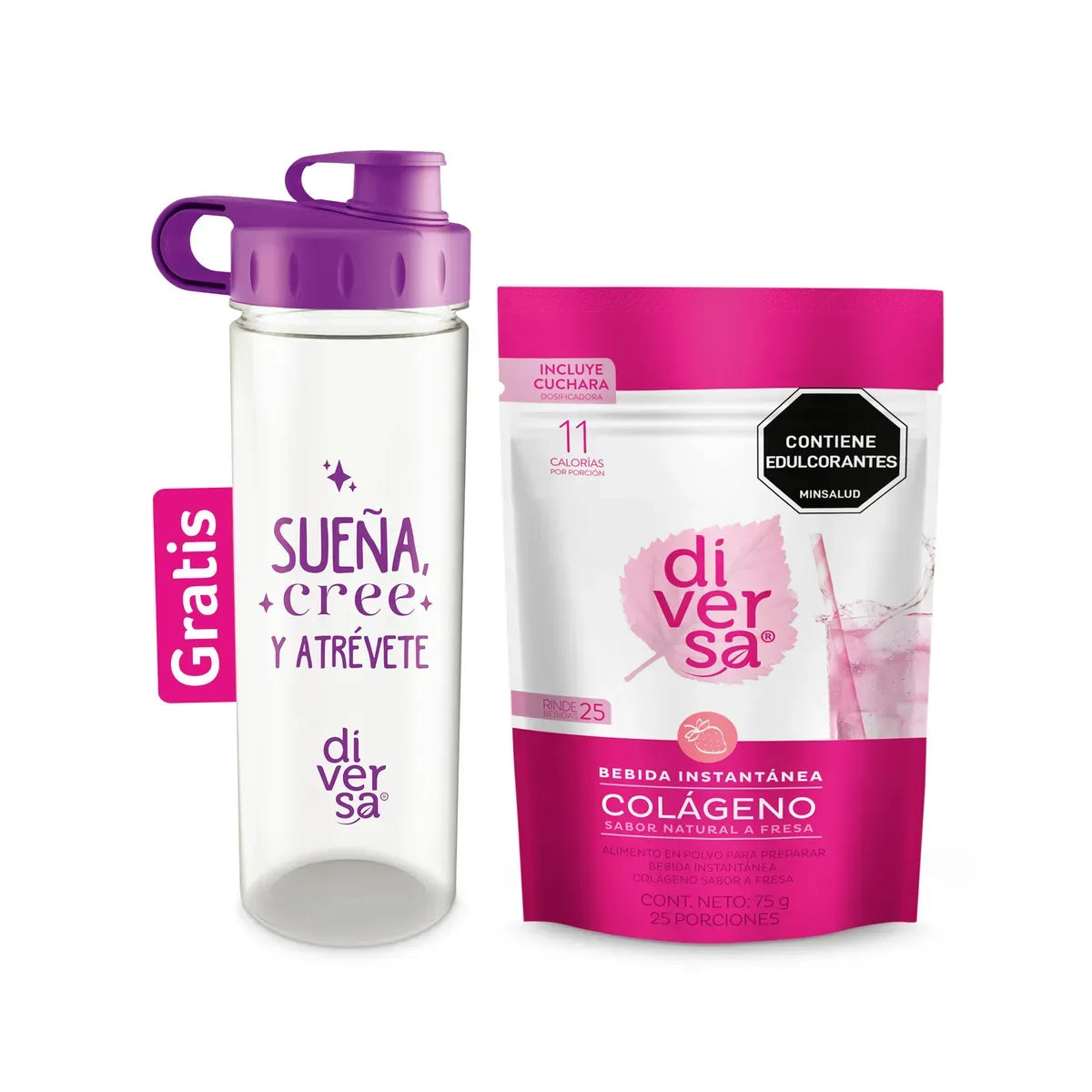 Diversa Bebida en polvo Colágeno Fresa x 75g - N 31062