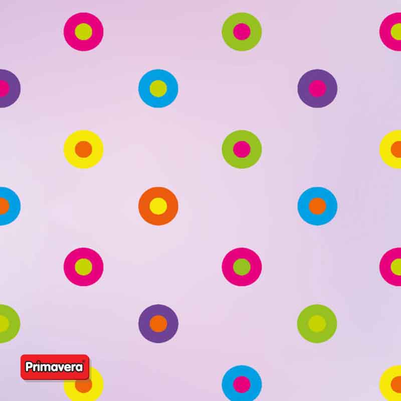 13611-1 Papel Tornasol Estampado Clásicos Aros Multicolores 50×70 – PRIMAVERA