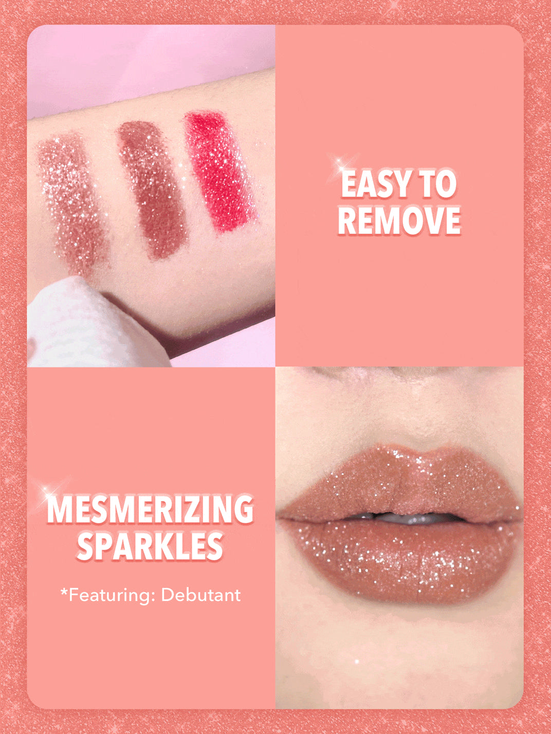 SHEGLAM Lip Dazzler Glitter Kit-Debutante Long-Lasting Glitter Lip Gloss Sexy Super Stay Non-Sticky Shiny Liquid Kit Liquid Lipstick Pink Y2K Liquid Lipstick Easter Mother'S Day Graduation Birthday Holiday Winter Y2K Fancy Fashion Makeup Cosmetic Party Beach Travel Camping Outdoors School Campus Trip Festivals Decor Gift Present Rose Girl Cosplay Best Color Charm Vibe