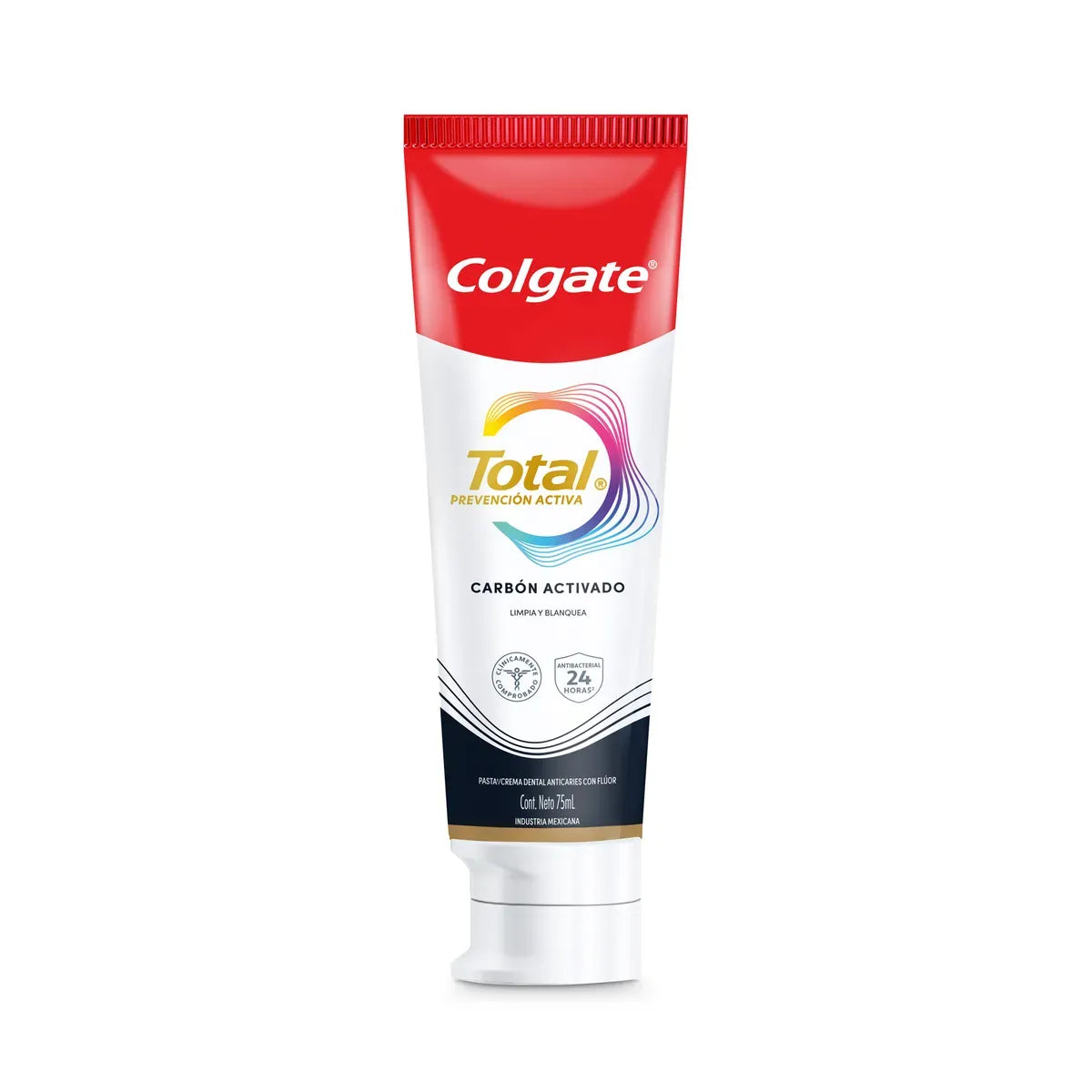 Crema Dental Colgate Total Prevención Activa Carbón x 150ml -CÓD N35655 - x 75ml CÓD N35252