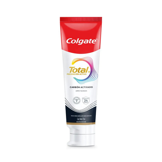Crema Dental Colgate Total Prevención Activa Carbón x 150ml -CÓD N35655 - x 75ml CÓD N35252