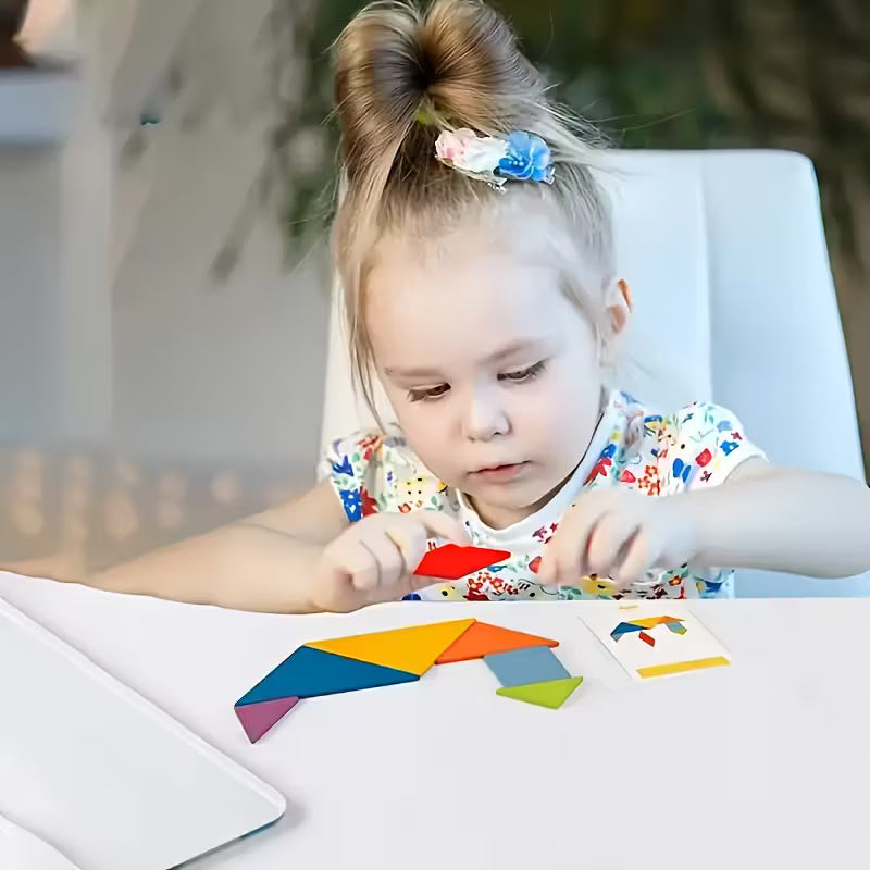 1391-1 🧩 Tangram Chino – Juego Educativo de 7 Piezas (360 Retos)