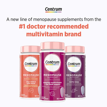 Menopause Support Complete Womens Multivitamin Supplement for Clear Mind and Calm Mood Support, Tablets, 30 Count