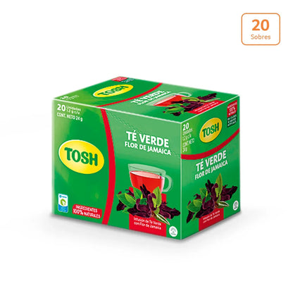 Té Verde Tosh Flor de Jamaica x20 sobres x20 und - N36796