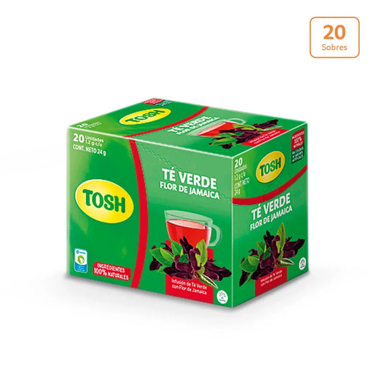 Té Verde Tosh Flor de Jamaica x20 sobres x20 und - N36796
