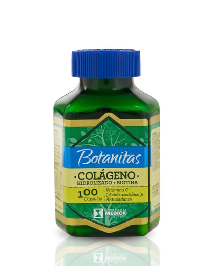 8387 💊 BOTANITAS Colágeno Hidrolizado + Biotina Con Vitamina C  60 Y 100 Cápsulas  Suplemento Dietario - L07914