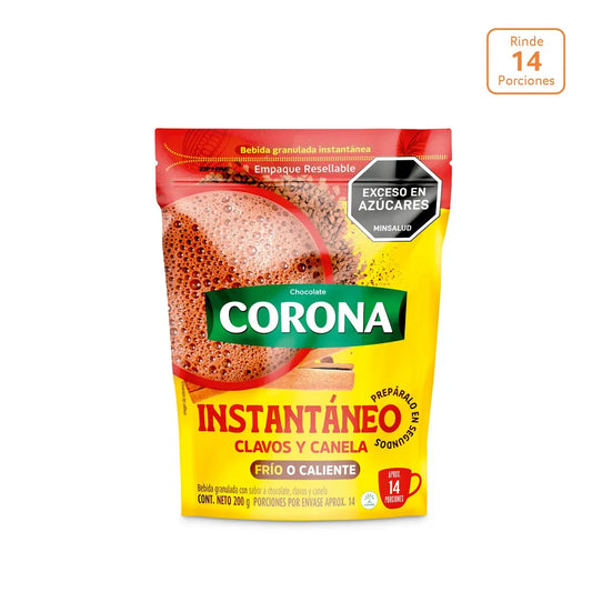 Chocolate instantáneo Corona clavos y canela x 200g - N39916