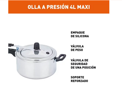 121122 🍲 Olla a Presión Imusa - 4 Litros