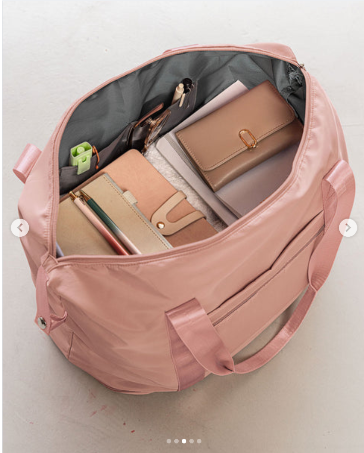 551 🧡 Bolso Expandible Mandarina / lILA – Espacio Inteligente para Tu Ritmo de Vida