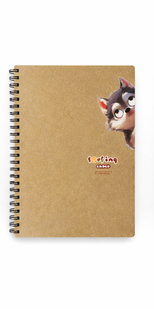 1352-1 📘🌿 Cuaderno 105 Cuadros Pasta MDF – Resistencia natural para ideas que perduran