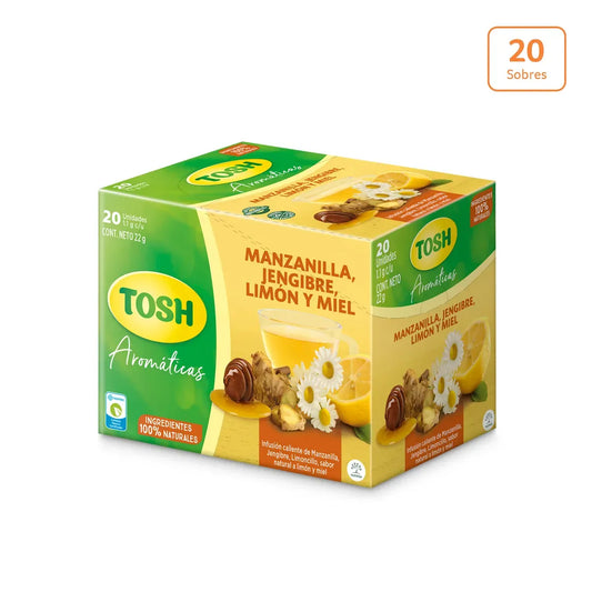 Aromática Tosh manzanilla, limón, jengibre x 22g x 20 unds - N41729