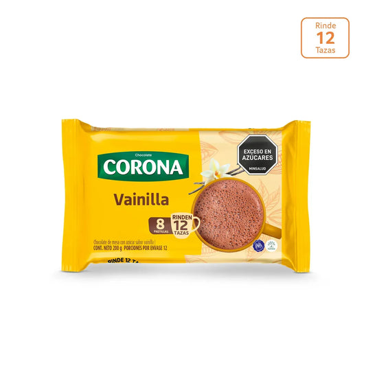 Chocolate Corona Vainilla x 200g x 8 pastillas - N43520
