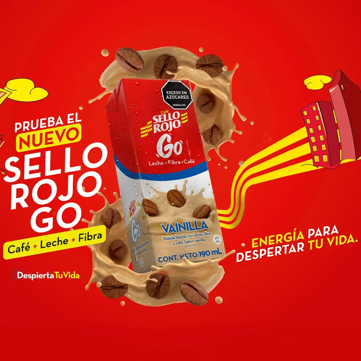 Sello Rojo Go Vainilla Pack x 4 unds x 190ml cu - N44001