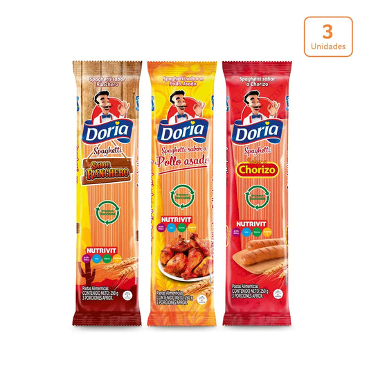 Pack Spaghetti Saborizados Doria x 750g x 3 und - N44358