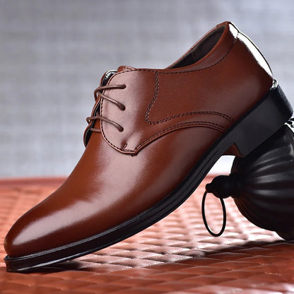 Men'S Shoes Black Leather Formal Shoes for Men Oxfords Male Wedding Party Office Business Shoe Man Zapatos De Hombre plus Size