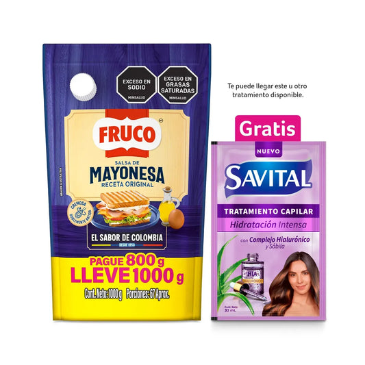 Mayonesa Fruco Paga 800g lleva 1.000g - N45460