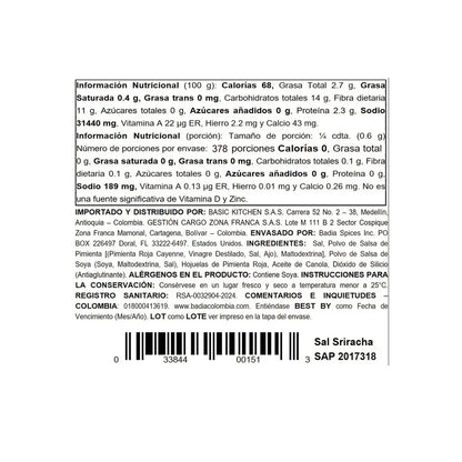 Sal Sriracha BADIA 226.8g - N46640