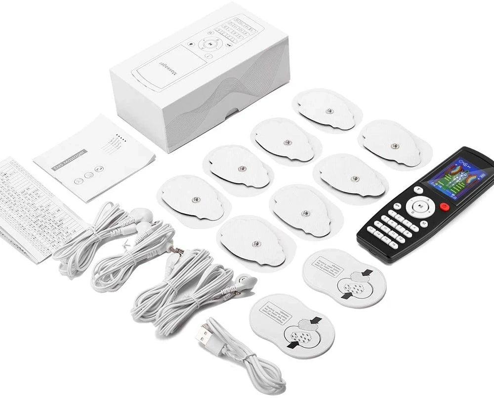 16 Modes EMS Eletric Compex Muscle Stimulator Electrodes Pulse Physiotherapy TENS Machine 4Channel Massageador Body Pads Therapy