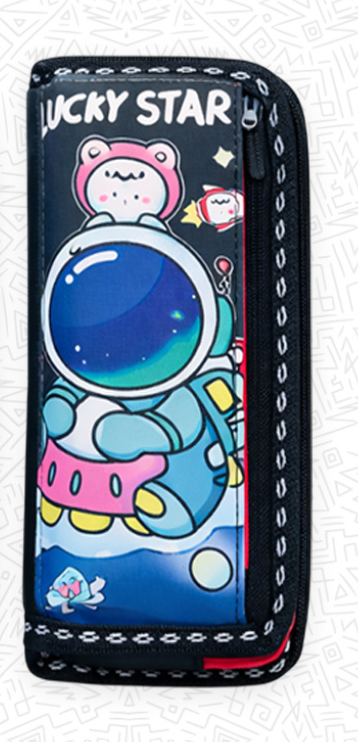 13101-7 🚀✨ CARTUCHERA 2 CIERRES ASTRONAUTAS – Modelo 4462
