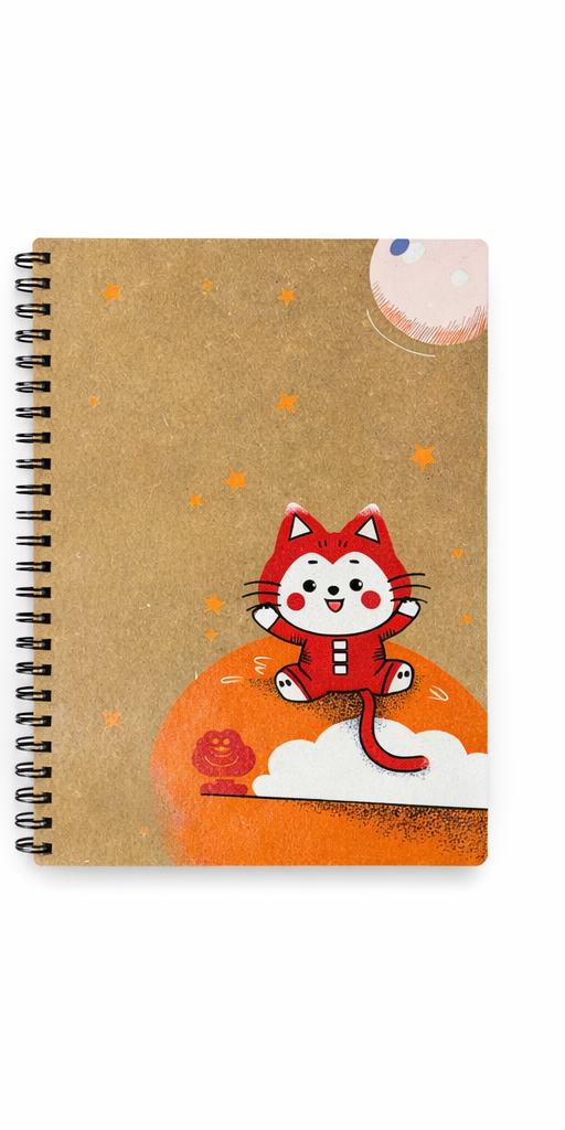 1352-1 📘🌿 Cuaderno 105 Cuadros Pasta MDF – Resistencia natural para ideas que perduran
