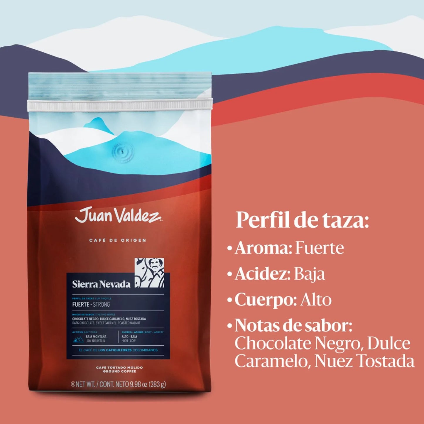 1091-7 ☕⛰️ Café Origen Sierra Nevada Juan Valdez – Molido